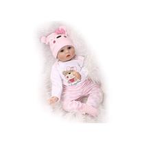 Baby Doll Reborn Silicone Soft 55cm, urso realista Baby Doll Reborn Silicone Soft 55cm, urso realista