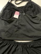 Baby Doll Renda Preto G Baby Doll Renda Preto G