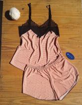 Baby Doll Short Doll De Renda Em Liganete Baby Doll Short Doll De Renda Em Liganete