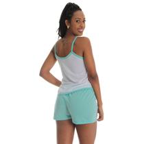 Baby Doll Verde Silk Fristyle Malha Estampada Short Doll Verão