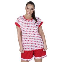 Baby Dool Plus Size Manga Curta Pijama Curto Tamanho Grande confortável - DNG Modas