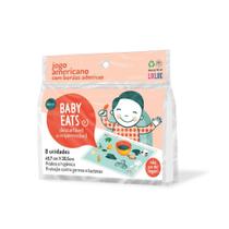Baby Eats - Kit com 8 jogos Americanos com bordas adesivas - Likluc