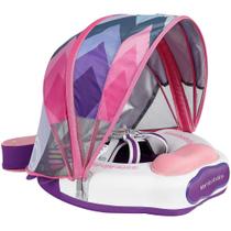 Baby Float HECCEI Mambobaby não inflável com dossel rosa