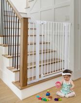 Baby Gate COMOMY 36 Extra Tall para escadas, portas, branco