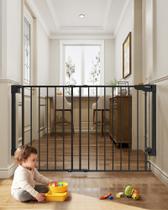 Baby Gate Cumbor expansível de 80-122 cm montado na parede preto