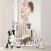 Baby Gate NexusSmash 76 cm de altura com porta para gatos ajustável Baby Gate NexusSmash 76 cm de altura com porta para gatos ajustável