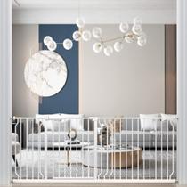 Baby Gate WAOWAO 194-206 cm de largura com fechamento automático branco