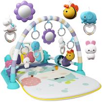 Baby Gym Jovow com piano Kick and Play com 5 brinquedos verdes