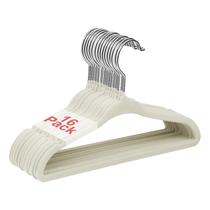 Baby Hangers Wellong Velvet, 11 polegadas, antiderrapante, pacote com 16 unidades de creme