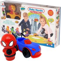 Baby Heróis Pista com 8 Trilhos e 1 Carrinho Brinquedo Educativo - Mercotoys