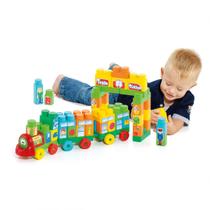 Baby Land Trenzinho Didático 70 Peças com blocos Educativo - Cardoso Toys