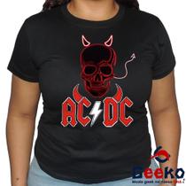 Baby Look ACDC 100% Algodão Rock Geeko