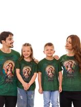 Baby Look Ágape Sagrada Família Verde DV14068 Tamanho:M Baby Look Ágape Sagrada Família Verde DV14068 Tamanho:M