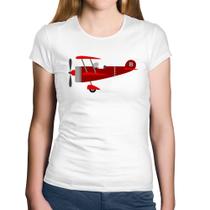 Baby Look Algodão Avião Biplano - Foca na Moda