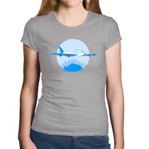Baby Look Algodão Avião nas Montanhas - Foca na Moda