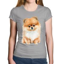 Baby Look Algodão Cachorro Spitz Alemão Lulu da pomerânia - Foca na Moda