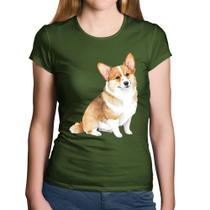 Baby Look Algodão Cachorro Welsh Corgi Pembroke - Foca na Moda