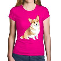 Baby Look Algodão Cachorro Welsh Corgi Pembroke - Foca na Moda