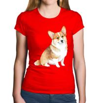 Baby Look Algodão Cachorro Welsh Corgi Pembroke - Foca na Moda