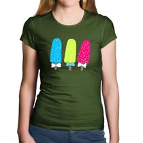 Baby Look Algodão Colorfull Icecreams - Foca na Moda