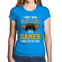 Baby Look Algodão I'm a gamer, I have lots of lives - Foca na Moda