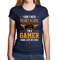 Baby Look Algodão I'm a gamer, I have lots of lives - Foca na Moda