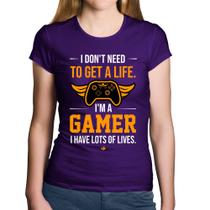 Baby Look Algodão I'm a gamer, I have lots of lives - Foca na Moda