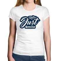 Baby Look Algodão Just Smile - Foca na Moda