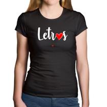 Baby Look Algodão Letras por amor - Foca na Moda