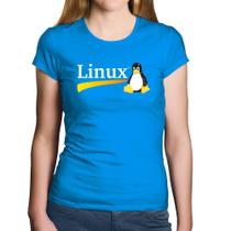 Baby Look Algodão Linux - Foca na Moda