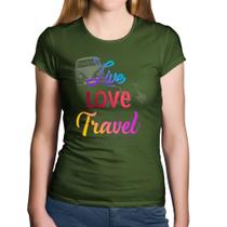 Baby Look Algodão Live Love Travel - Foca na Moda