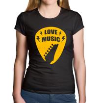 Baby Look Algodão Love Music - Foca na Moda