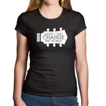 Baby Look Algodão Music Can Change The World - Foca na Moda