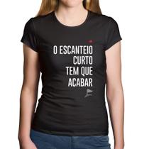 Baby Look Algodão O escanteio curto tem que acabar - Foca na Moda