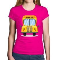 Baby Look Algodão Ônibus Escolar - Foca na Moda