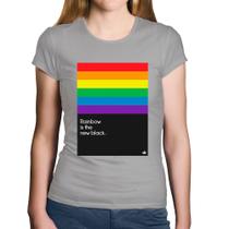 Baby Look Algodão Rainbow is the new black - Foca na Moda