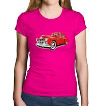 Baby Look Algodão Retro Classic Red Car - Foca na Moda