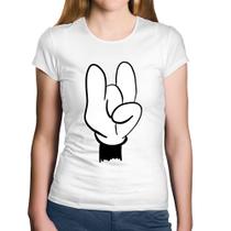 Baby Look Algodão Rock Hand - Foca na Moda