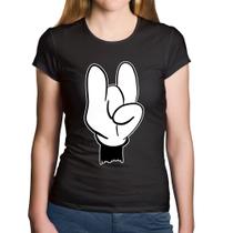 Baby Look Algodão Rock Hand - Foca na Moda