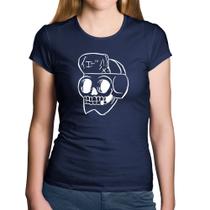 Baby Look Algodão Skull Skeleton - Foca na Moda