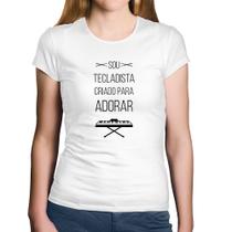 Baby Look Algodão Sou tecladista criado para adorar - Foca na Moda