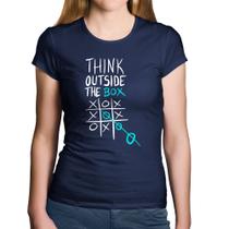 Baby Look Algodão Think Outside The Box - Foca na Moda