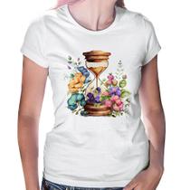 Baby Look Ampulheta Floral - Foca na Moda