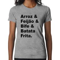 Baby Look Arroz & Feijão & Bife & Batata Frita - Foca na Moda