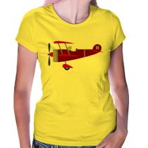 Baby Look Avião Biplano - Foca na Moda