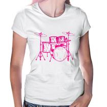 Baby Look Bateria Música (rosa) - Foca na Moda