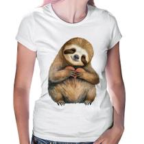 Baby Look Bicho Preguiça Coração - Foca na Moda