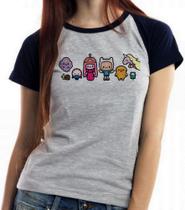 Baby look blusa feminina ou Camiseta unissex Adventure Time mini