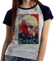 Baby look blusa feminina ou Camiseta unissex Albert Einstein fórmula