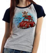 Baby look blusa feminina ou Camiseta unissex baby red fusca
